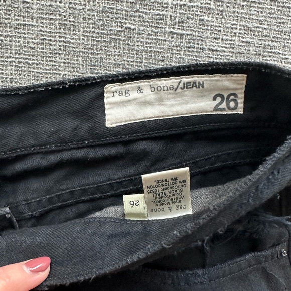 Rag & Bone boyfriend rebel shorts black size 26 - Picture 3 of 4